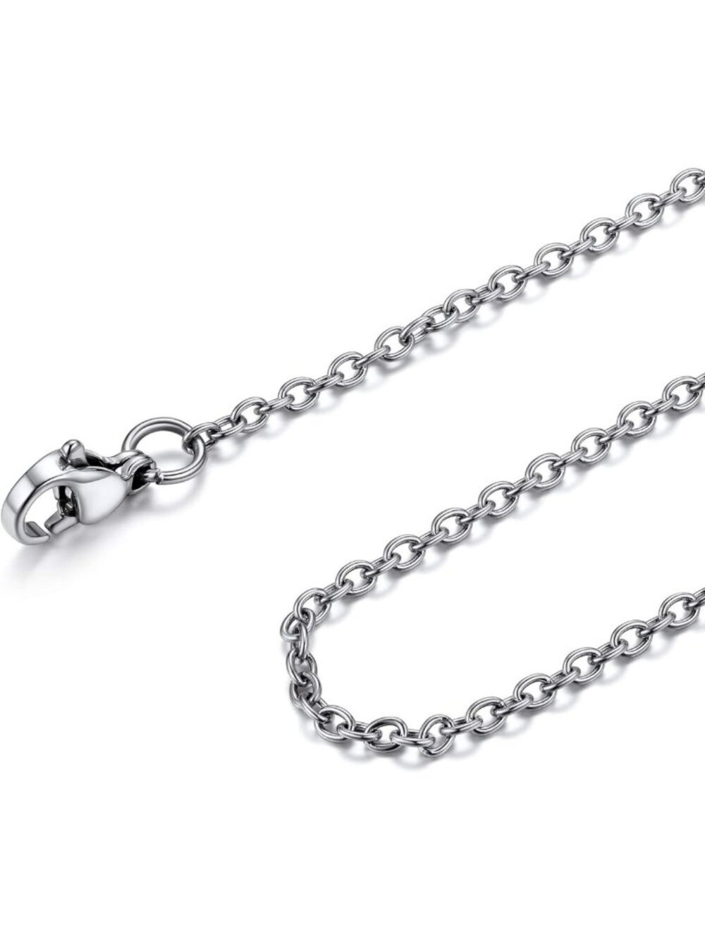 Stylish Women's Thin Cable Link Chain Necklace - 1/1.4/2mm Adjustable Length